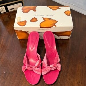 Donald J. Pliner Fuchsia Bow Sandals